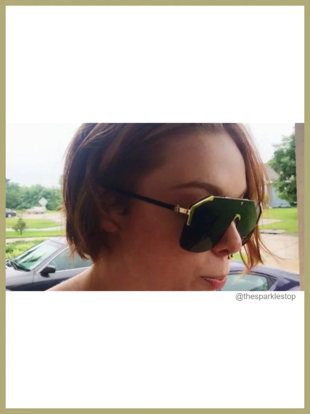 Oversized One Piece Sunglasses UV400 Protection Metal Frame Unisex